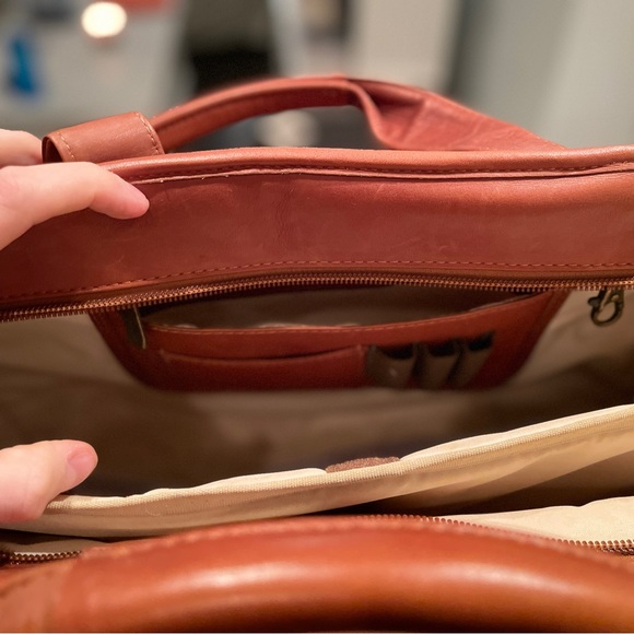 Claire Chase Executive Computer Leather Briefcase - Picture 4 of 7